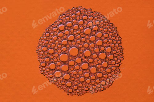 Preview: Close-up of soap bubbles on an orange background