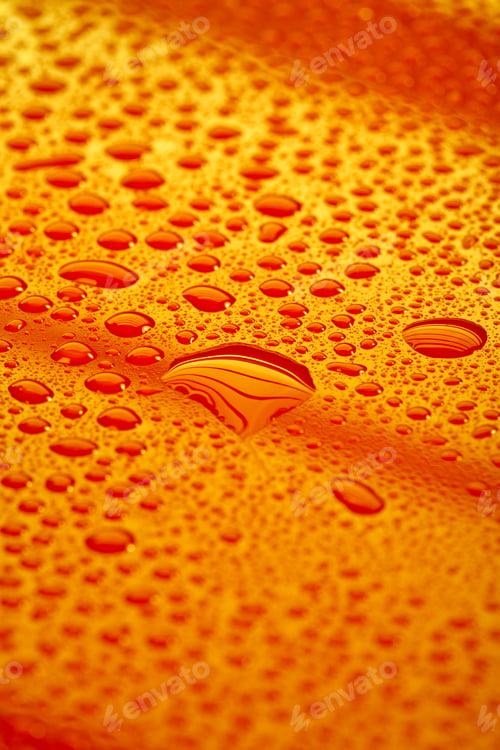 Preview: Water droplets on varnished surface, full frame