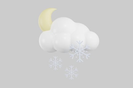 Preview: Winter cloud snow night scene