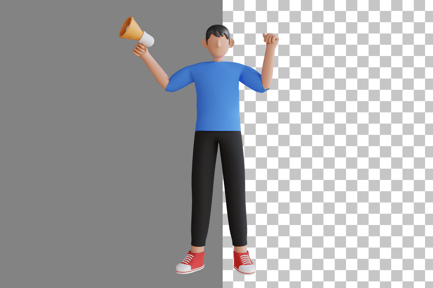 Preview: Character Holding Toa 3D Illustration
