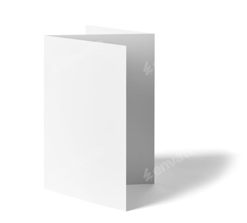 Preview: folded leaflet white blank paper template book