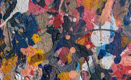 Preview: The art of colorful splashed colors on the wall
