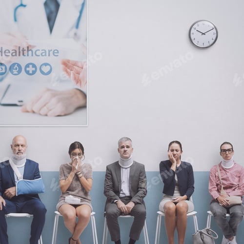 Preview: People with diseases and injuries at the hospital