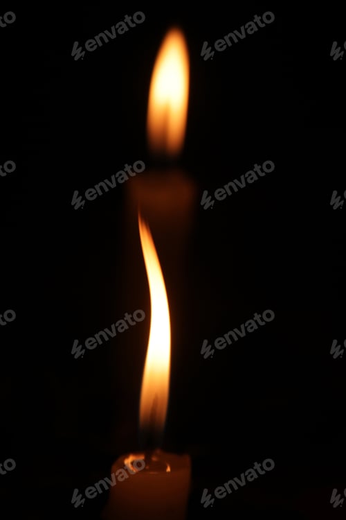 Preview: Two candle light in the dark