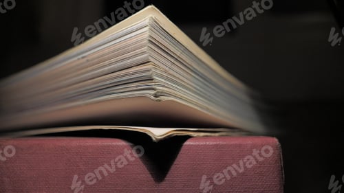 Preview: Closeup of details of a book