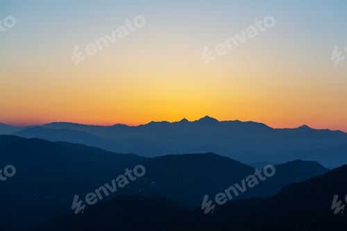 Preview: Mountains in sunrise