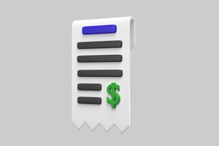 Preview: Store receipt with dollar sign
