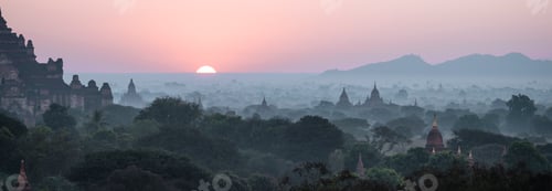 Preview: Scenic view of Bagan at sunset, Mandalay Region, Myanmar