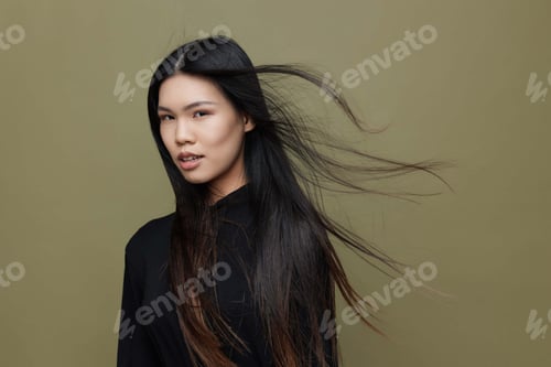 Preview: Woman japanese cosmetic asian fashion beauty hair glamour model femininity beautiful portrait