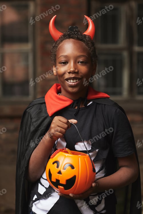 Preview: Happy Boy With Basket Full Of Candies