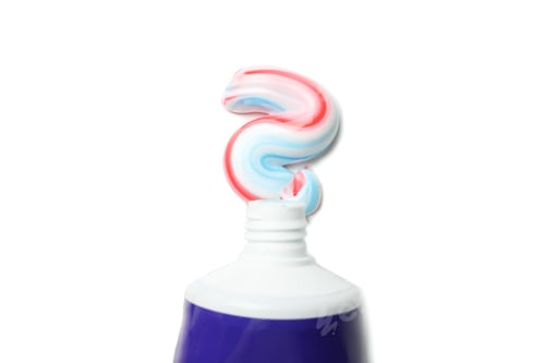 Preview: Tube with toothpaste isolated on white background
