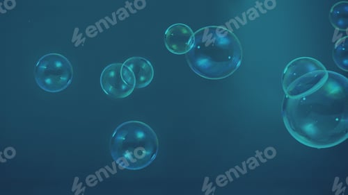 Preview: Shampoo bubbles floating like flying in the air by wind blow