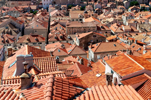 Preview: Roofs of Dubrovnik reflect sunlight in the historic old town of Croatia