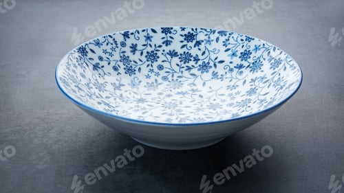 Preview: Empty patterned ramen bowl, Asian traditional tableware