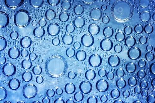 Preview: Water rops on blue background.