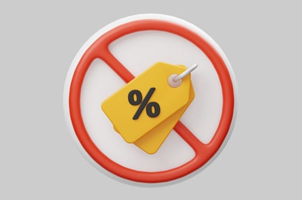 Preview: No discount sign concept