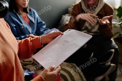 Preview: Reviewing Document During Informal Team Meeting