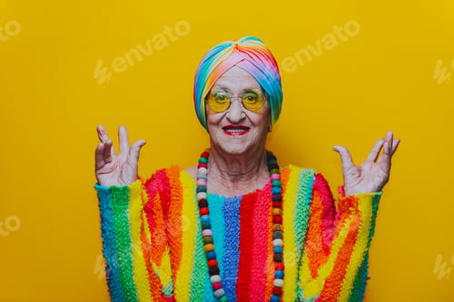 Preview: funny portraits with old grandmother