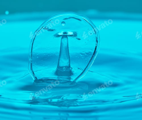 Preview: Abstract background of splash of color water, collision of colored drops, the concept