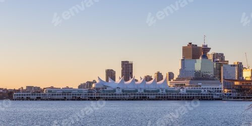 Preview: Panoramic View of Modern City Building Skyline on West Coast Pacific Ocean