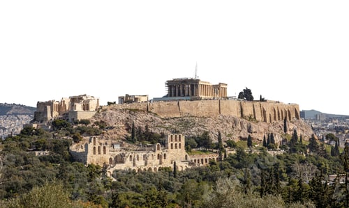 Preview: Athens, Greece. Acropolis and Parthenon temple from Philopappos Hill.