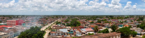 Preview: Aerial view of a small Cuban Town, Ciego de Avila
