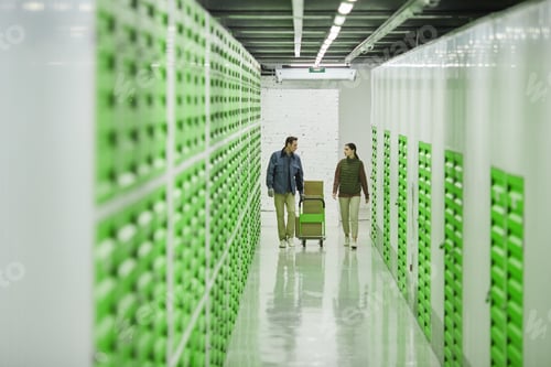 Preview: People walking in warehouse