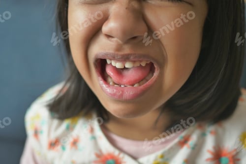 Preview: close up of child screaming at home
