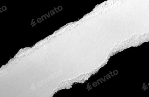 Preview: a white piece of paper on a black isolated background