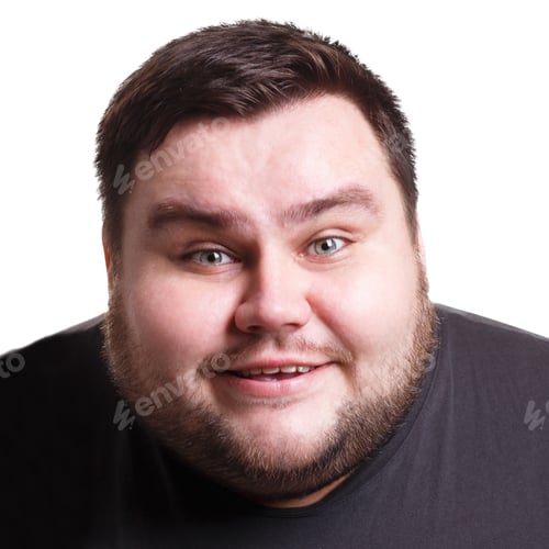 Preview: Man expressing wonder and happiness on face