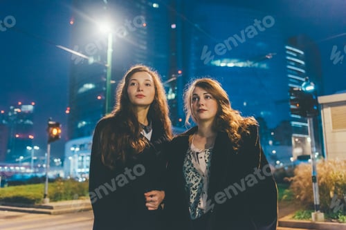 Preview: Two women friends together outdoor