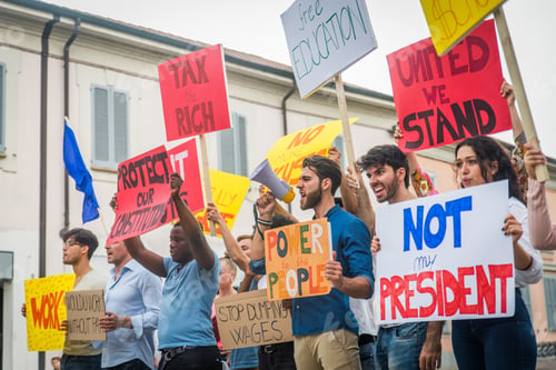Preview: Activists demonstrating against social issues