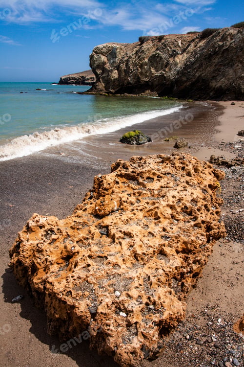 Preview: a sandy beach near the sea in cyprus is seen here
