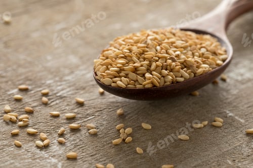 Preview: Wooden spoon with sesame seed