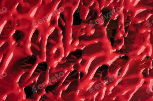 Preview: Vibrant Red Paint Swirls on Dark Surface