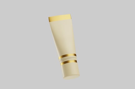 Preview: Cream tube with golden accents