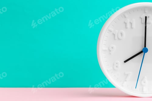 Preview: Wall Clock on color background