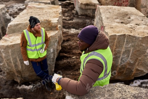 Preview: Two Workers Resting in Quarry