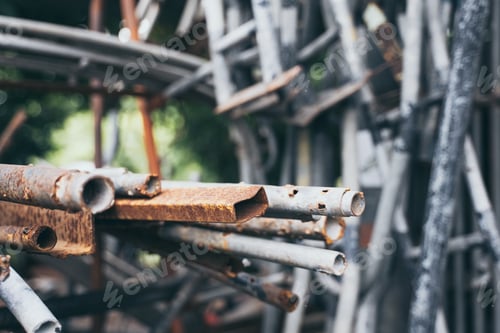 Preview: metal scrap for industry waste recycling, iron steel garbage trash