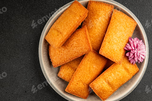Preview: Financier biscuit cookie sweet dessert appetizer fresh tasty gourmet food table setting