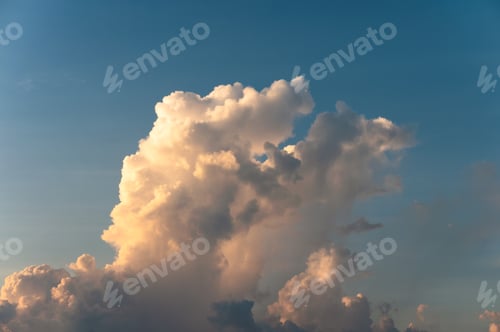 Preview: Golden cloud in the sky at evening