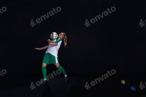 Preview: Footballer balancing ball on chest