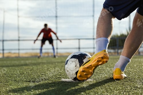 Preview: Football player kicking