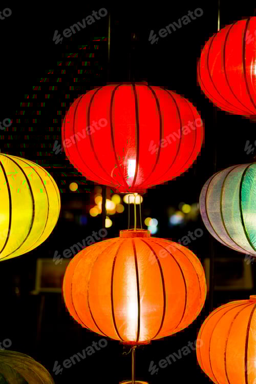 Preview: Colorful lanterns at the market street of Hoi An Ancient Town