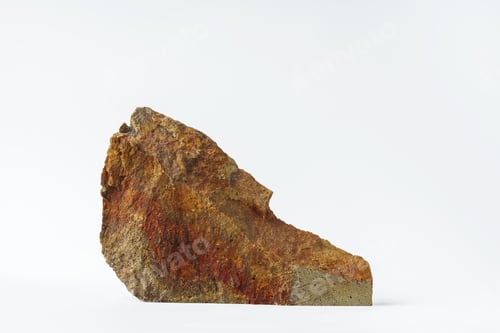Preview: Piece of granite stone isolated on white background