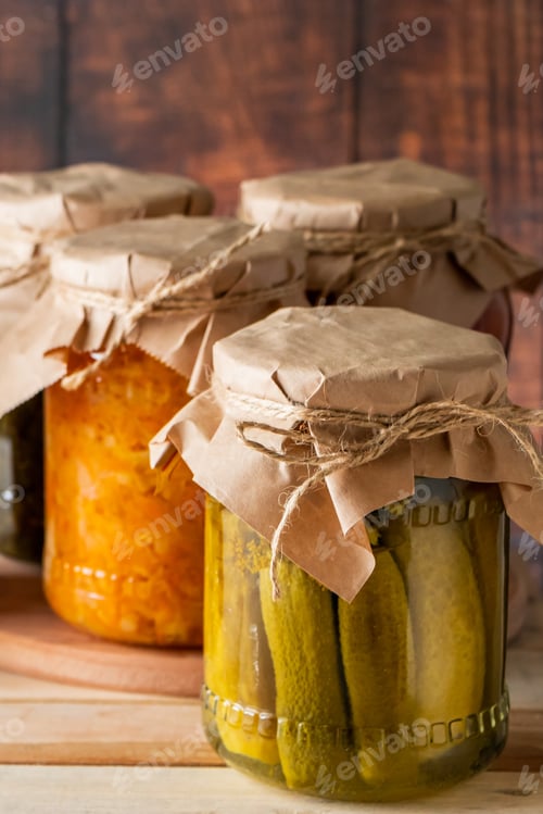 Preview: Fermented trending food. Home rustic style.