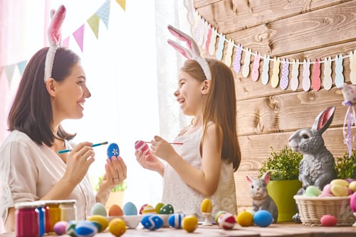 Preview: family preparing for Easter