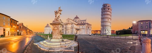 Preview: Leaning Tower of Pisa in Italy in the Square of Miracles