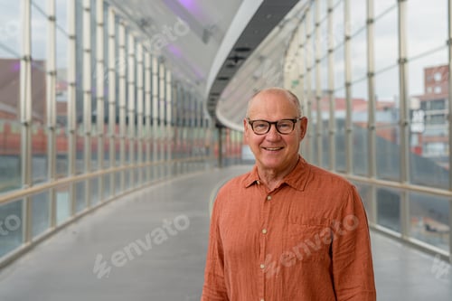 Preview: Senior Scandinavian Man Portrait Outdoors Autumn in Finland Concept