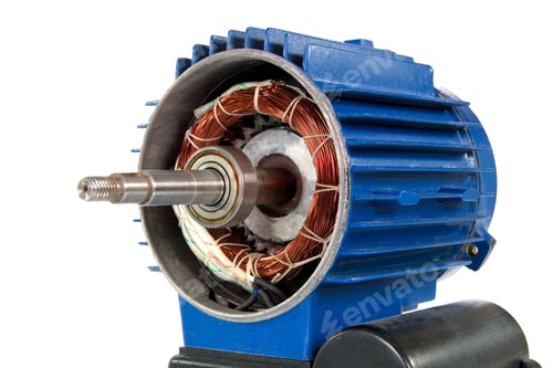 Preview: Motor, isolated on a white background